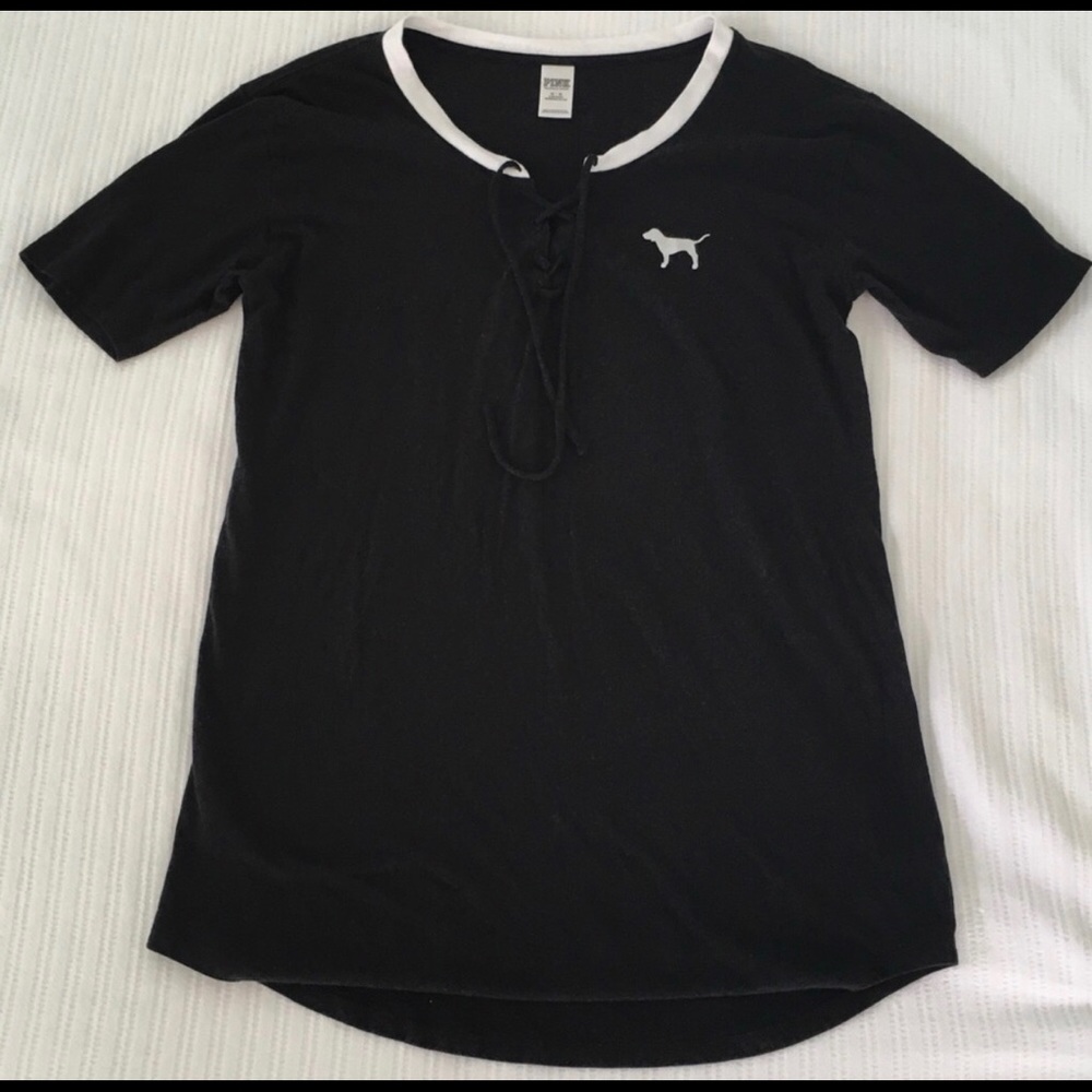 ❌⭕️❌⭕️pink tie up shirt.